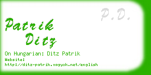 patrik ditz business card